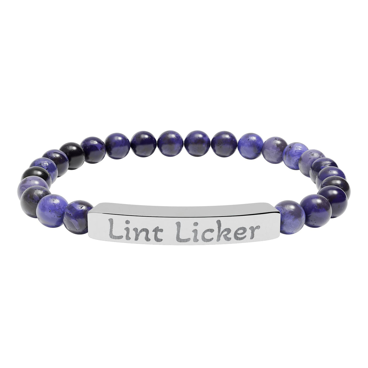 Engraved Stone Bracelet - 'Lint Licker'