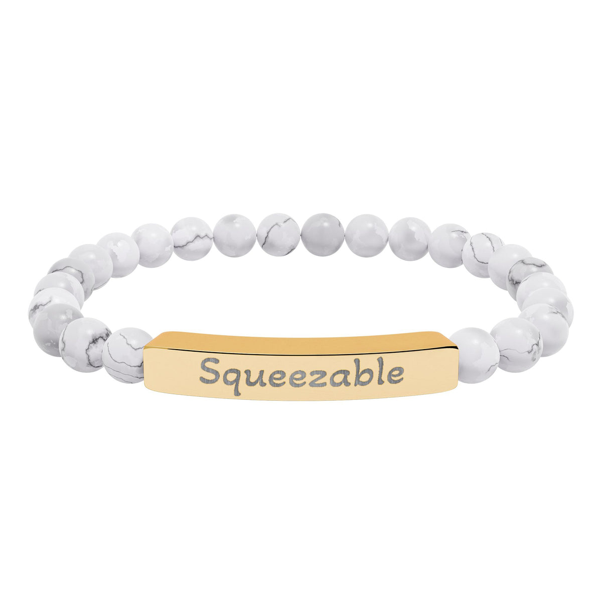 Engraved Stone Bracelet - 'Squeezable'