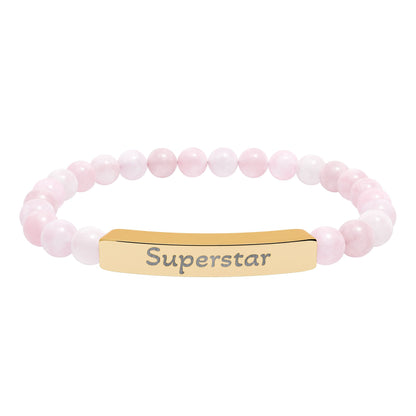 Engraved Stone Bracelet - 'Superstar'