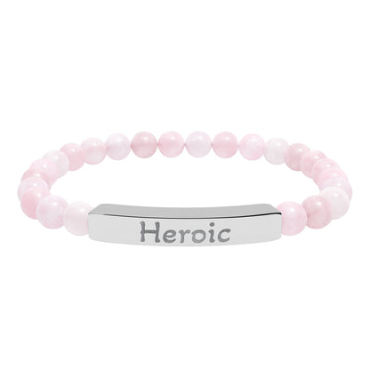 Engraved Stone Bracelet - 'Heroic'