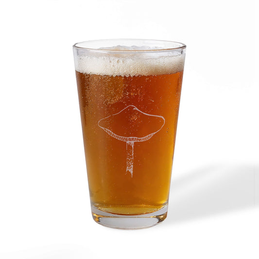 Etched 16oz Pint Glass – Mushroom 1