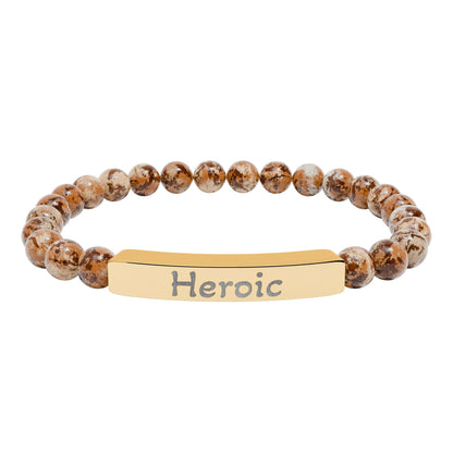 Engraved Stone Bracelet - 'Heroic'