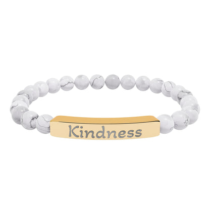 Engraved Stone Bracelet - 'Kindness'