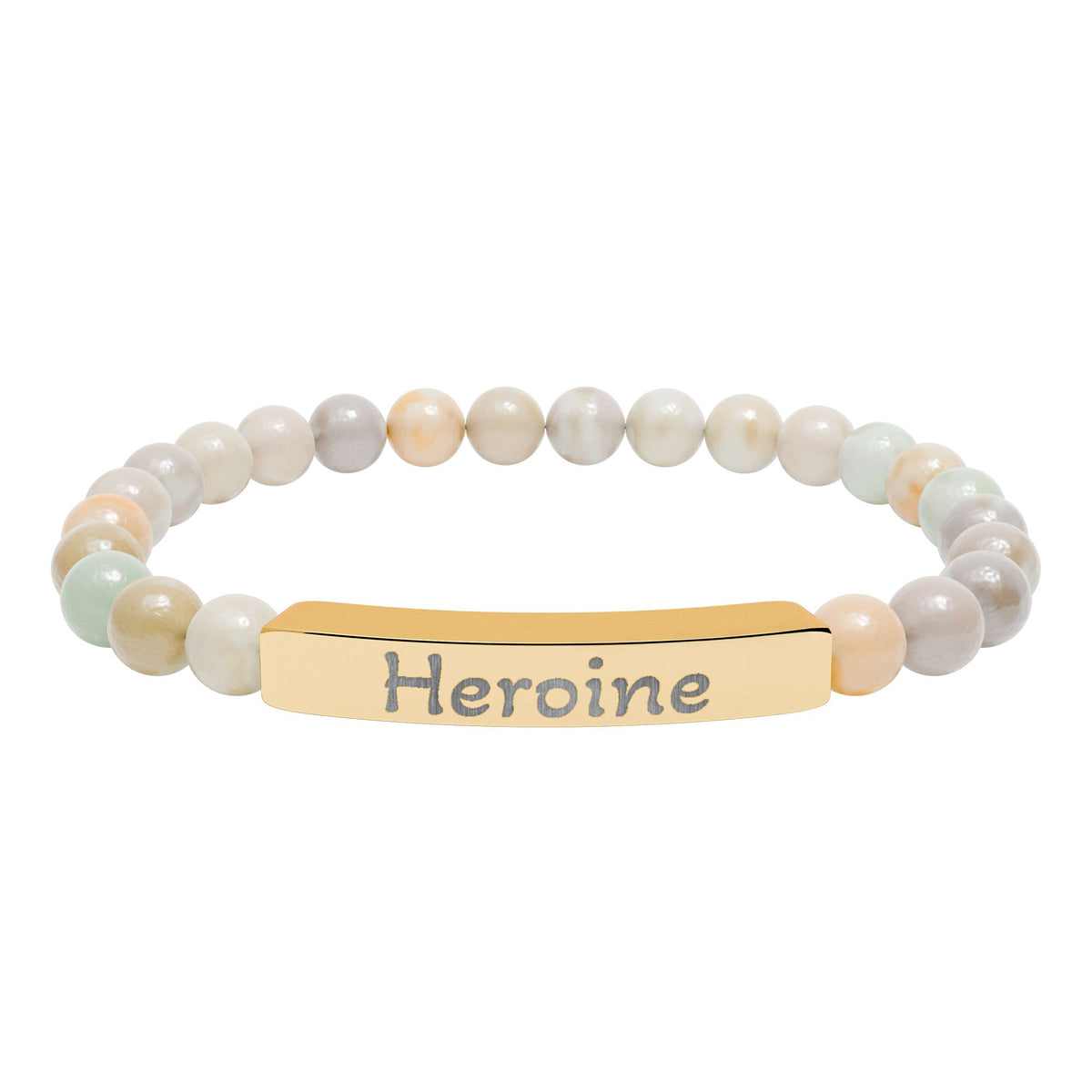 Engraved Stone Bracelet - 'Heroine'