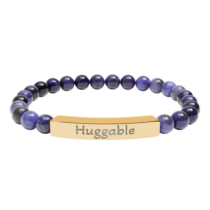 Engraved Stone Bracelet - 'Huggable'