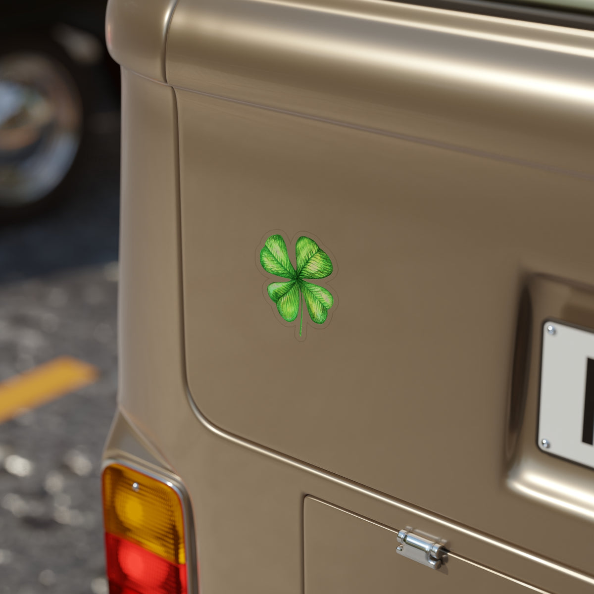 Four-Leaf Clover Die-Cut Sticker — Waterproof/Outdoor