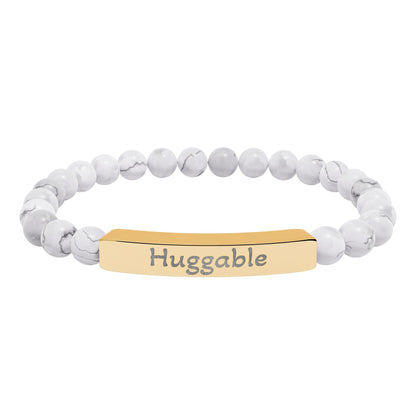 Engraved Stone Bracelet - 'Huggable'