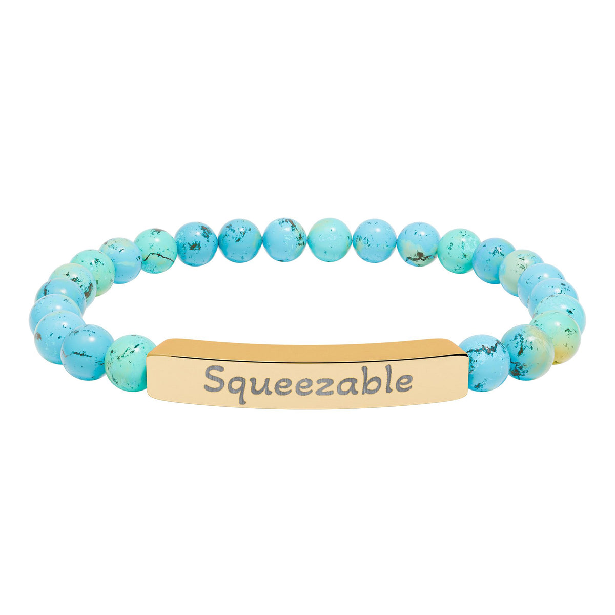 Engraved Stone Bracelet - 'Squeezable'