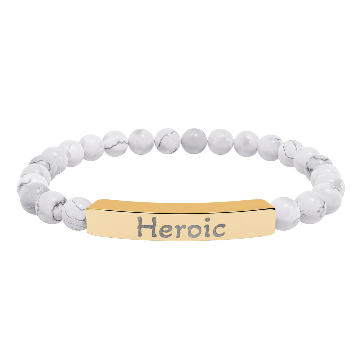 Engraved Stone Bracelet - 'Heroic'