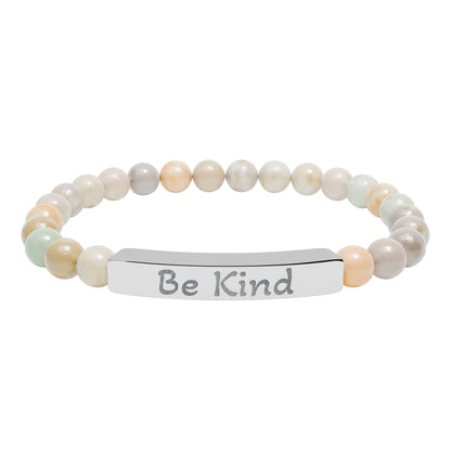 Engraved Stone Bracelet - 'Be Kind'