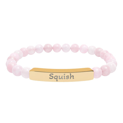 Engraved Stone Bracelet - 'Squish'