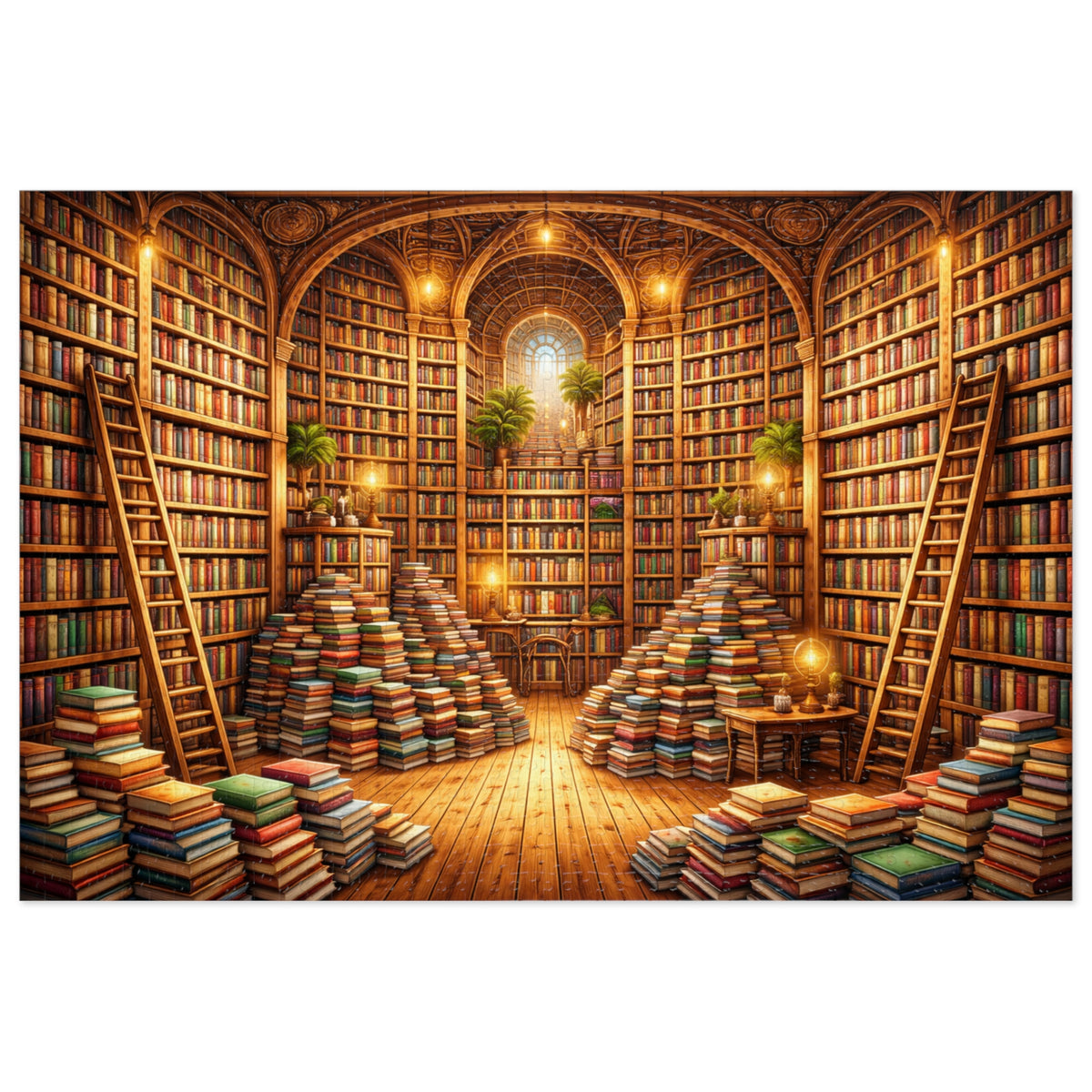 Library Jigsaw Puzzle with Tin - 1,000 Pieces