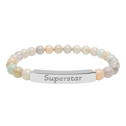 Engraved Stone Bracelet - 'Superstar'