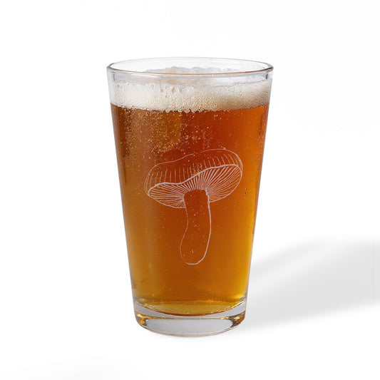 Etched 16oz Pint Glass – Mushroom 4