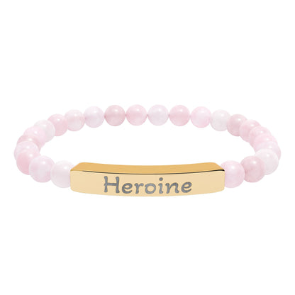 Engraved Stone Bracelet - 'Heroine'
