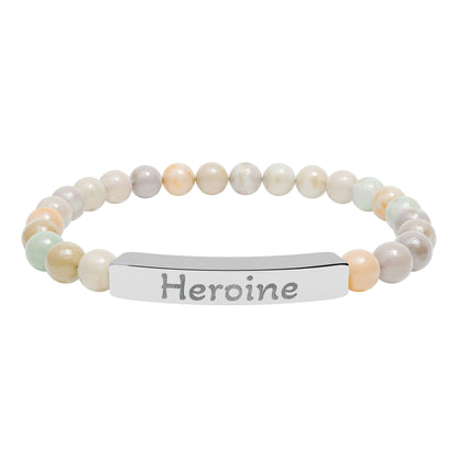 Engraved Stone Bracelet - 'Heroine'