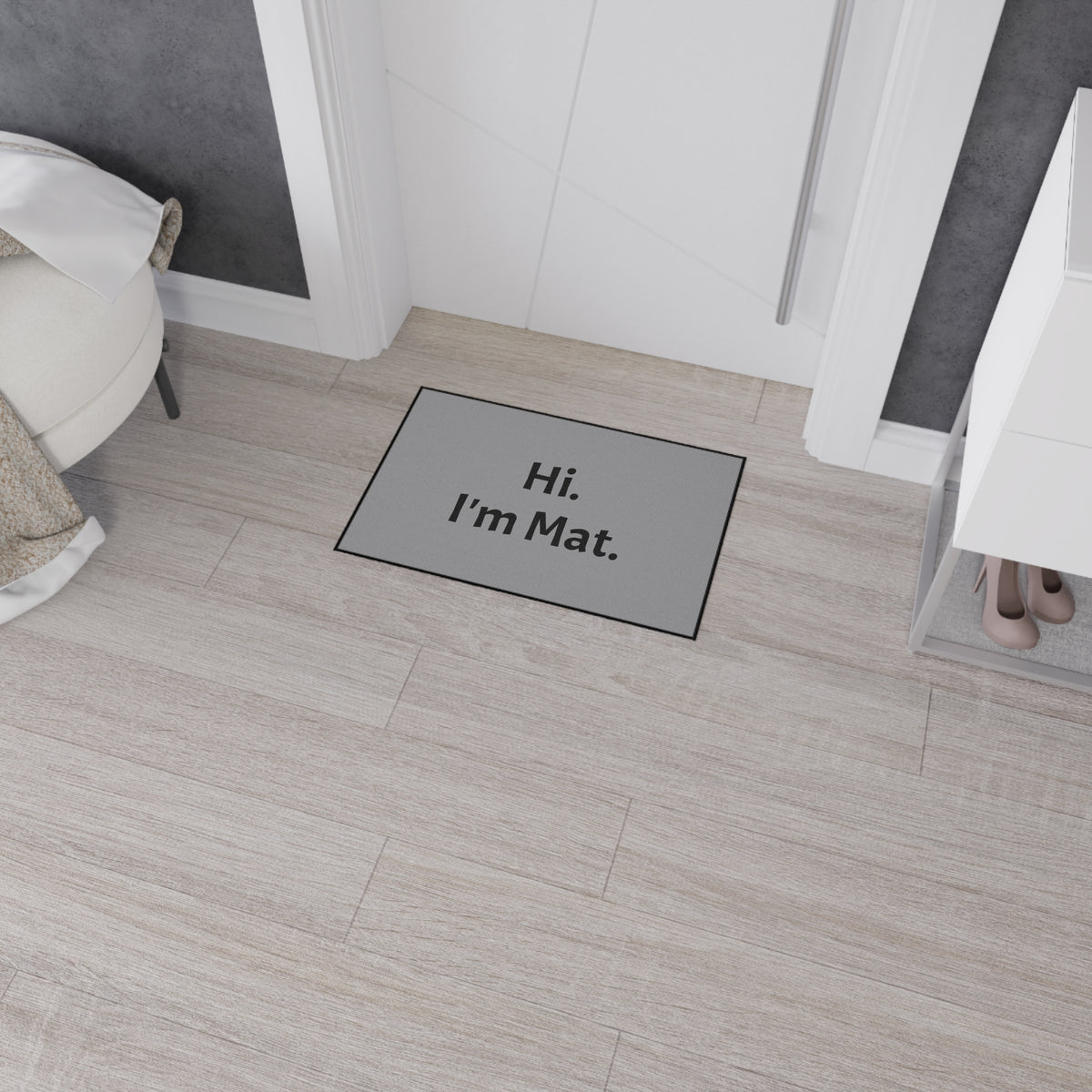 Hi. I'm Mat. (Grey) Heavy-Duty Floor Mat