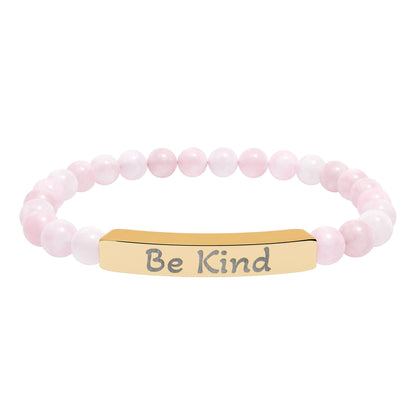 Engraved Stone Bracelet - 'Be Kind'