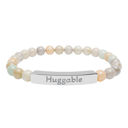 Engraved Stone Bracelet - 'Huggable'