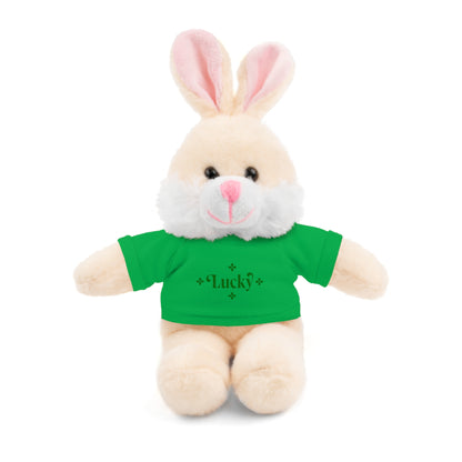 Lucky Tee Plush - Bear, Sheep, Bunny, Jaguar, Panda, or Lion