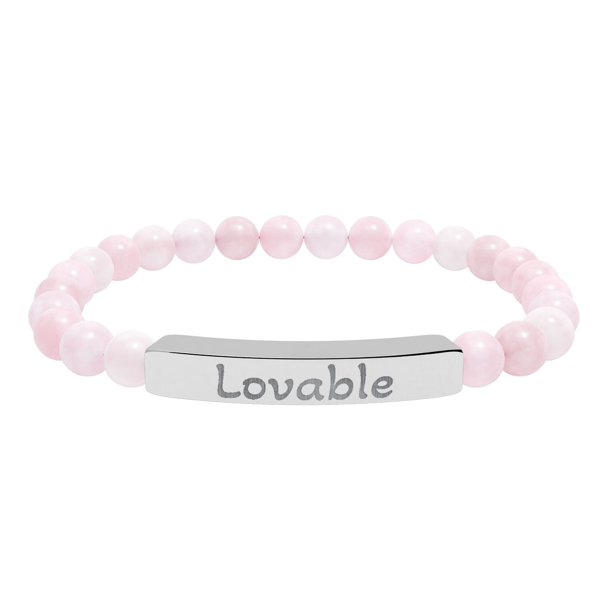 Engraved Stone Bracelet - 'Lovable'