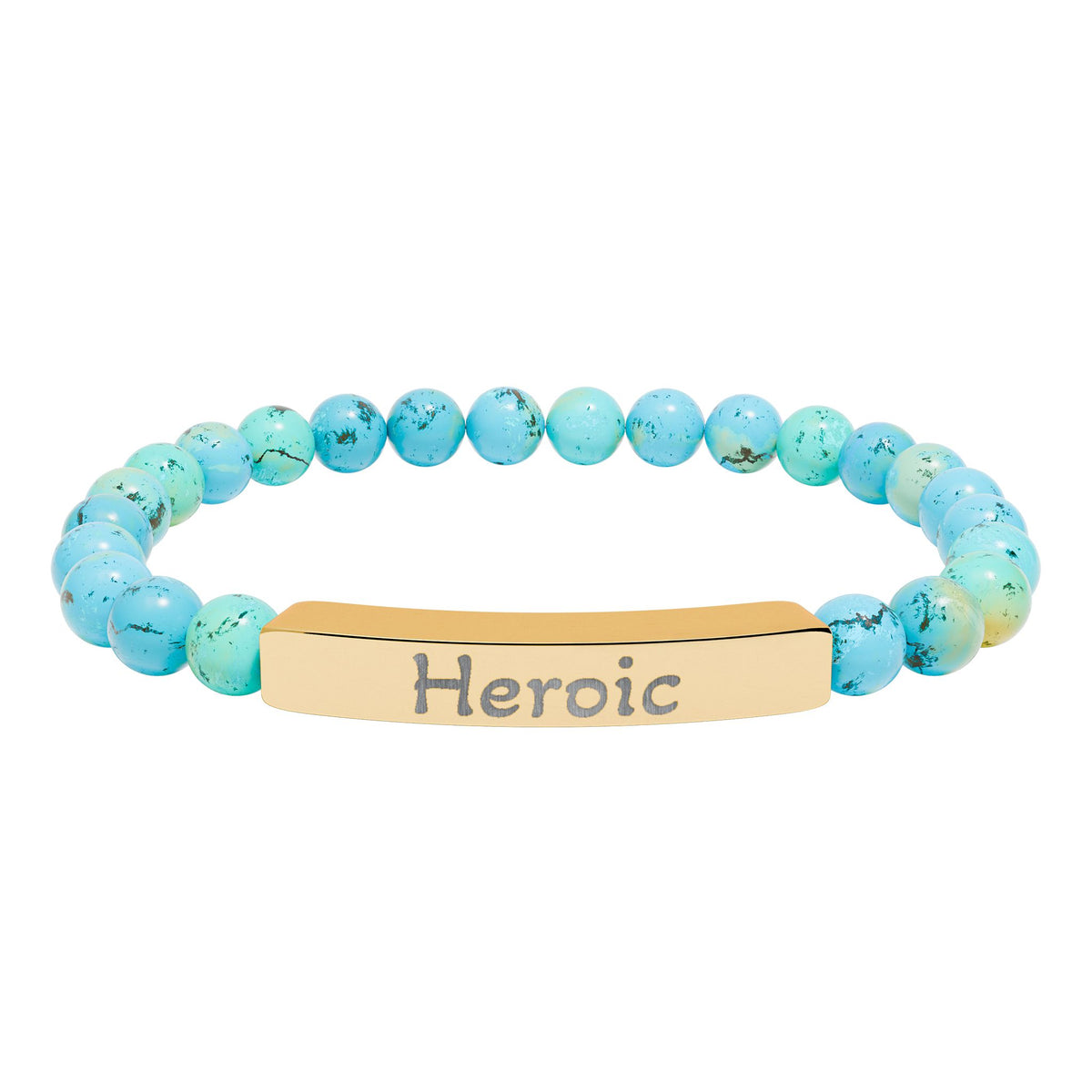 Engraved Stone Bracelet - 'Heroic'