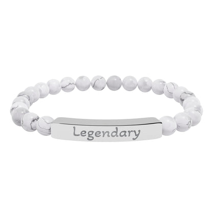 Engraved Stone Bracelet - 'Legendary'