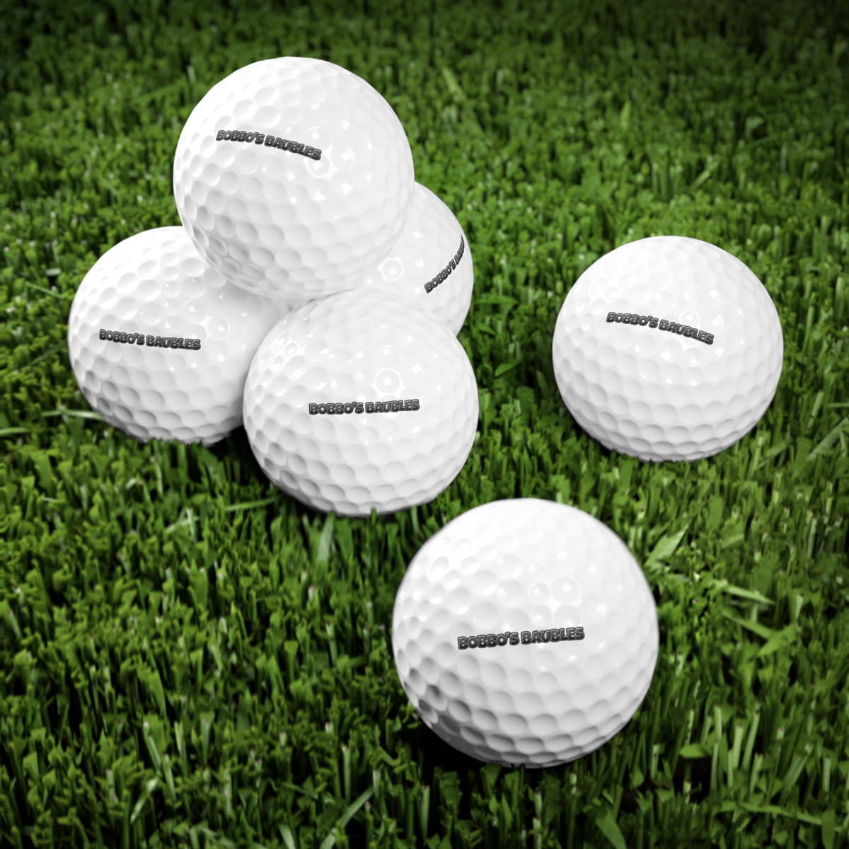 Baubles Logo Golf Balls - 6-pack - Grey