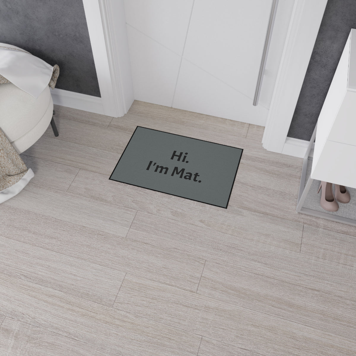 Hi. I'm Mat. (Dark Grey) Heavy-Duty Floor Mat