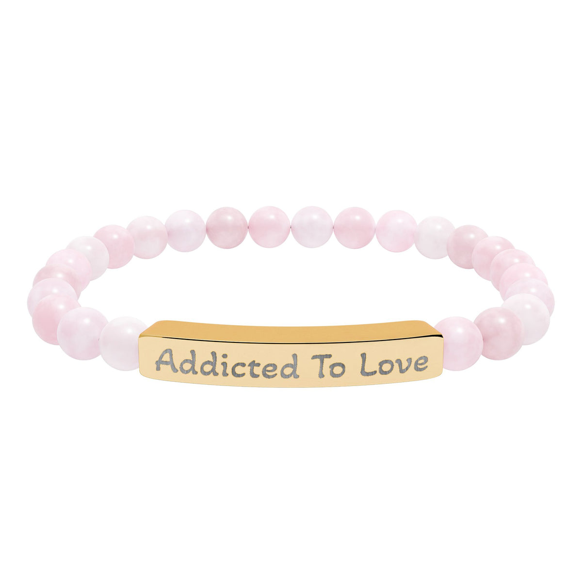 Engraved Stone Bracelet - 'Addicted To Love'