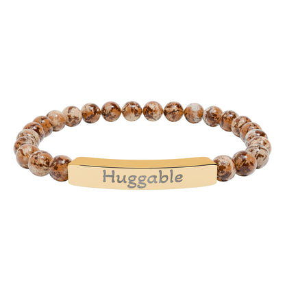 Engraved Stone Bracelet - 'Huggable'