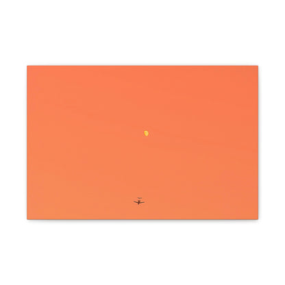 "To The Moon" (Orange) Canvas