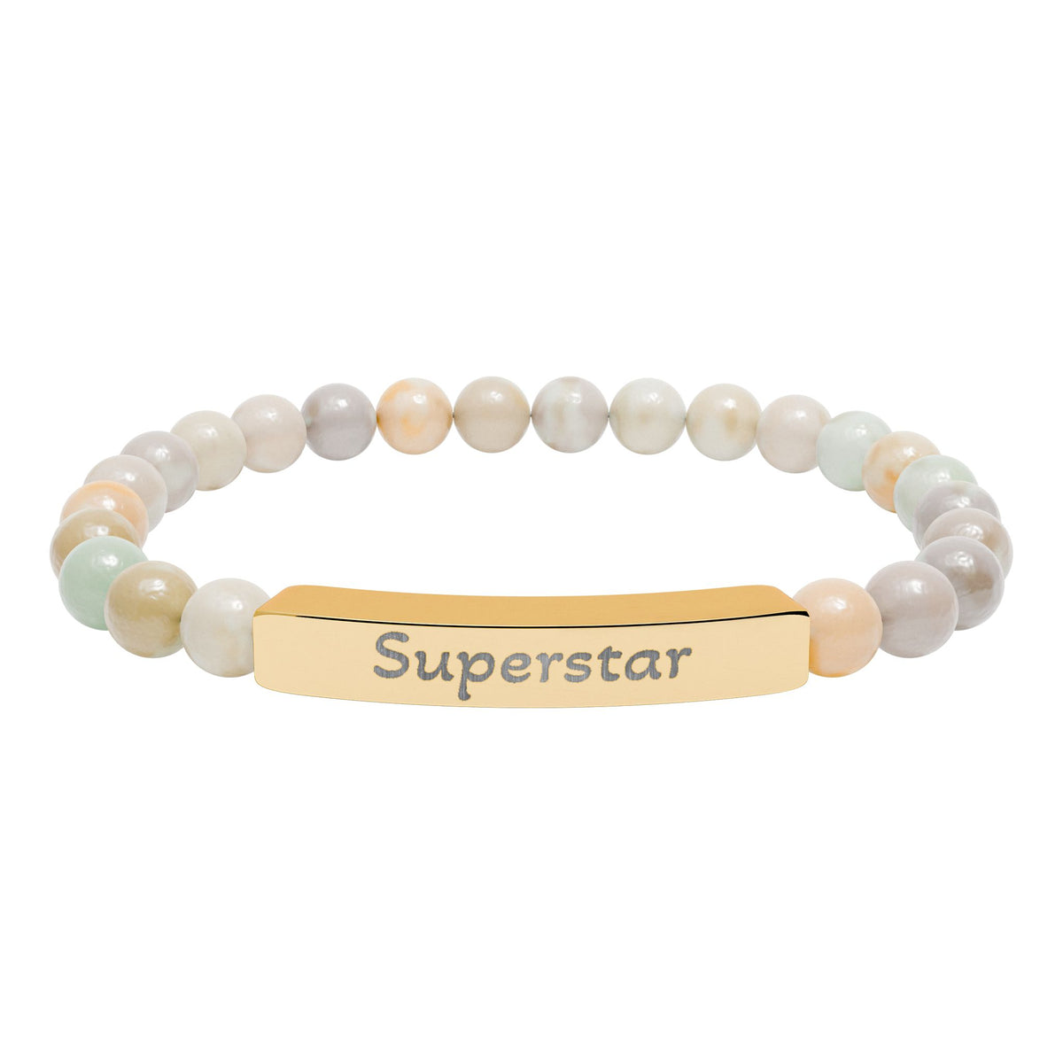 Engraved Stone Bracelet - 'Superstar'