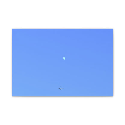 "To The Moon" (Blue) Canvas