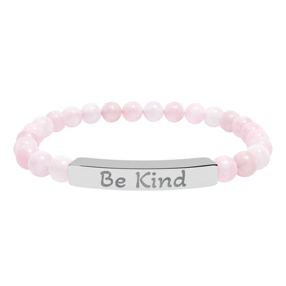 Engraved Stone Bracelet - 'Be Kind'