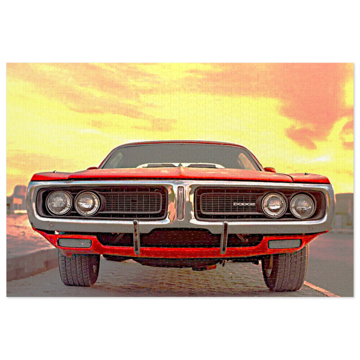 Classic Muscle Car Jigsaw Puzzle with Tin - 1,000-Pieces