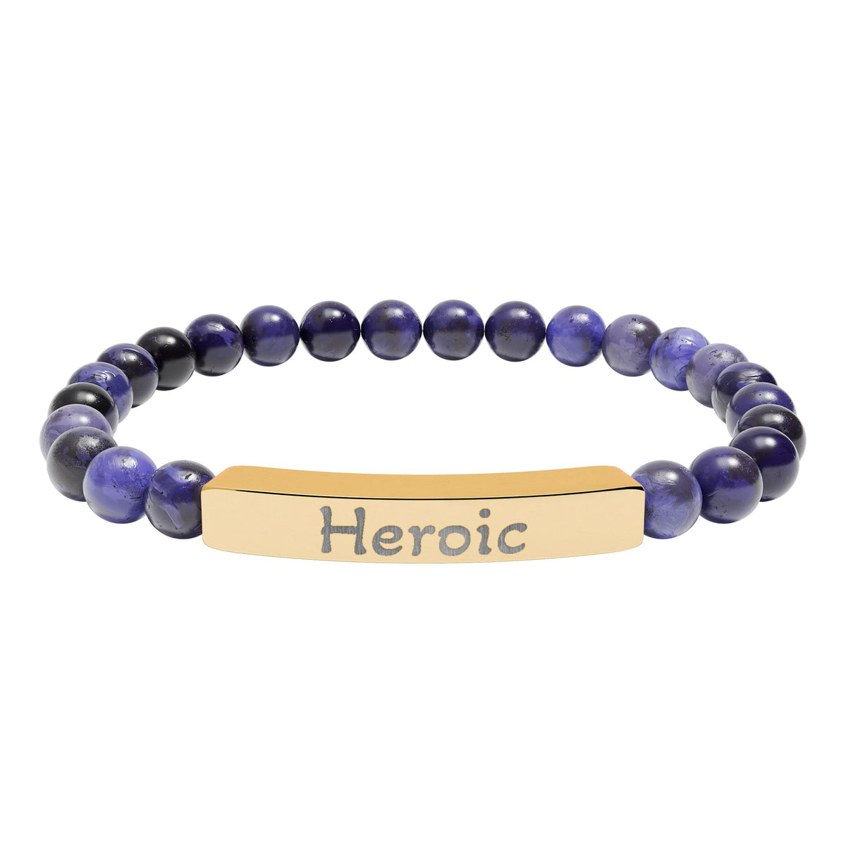 Engraved Stone Bracelet - 'Heroic'