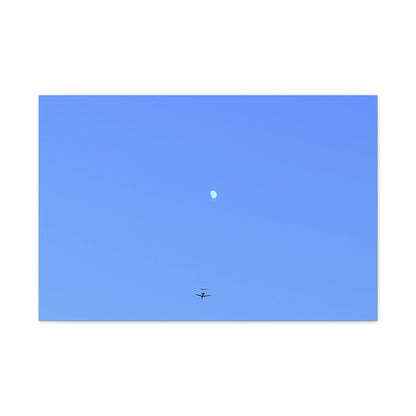 "To The Moon" (Blue) Canvas