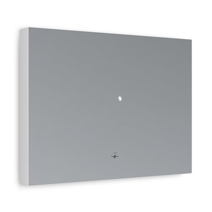 "To The Moon" (Gray) Canvas