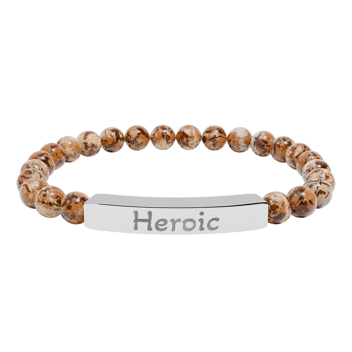 Engraved Stone Bracelet - 'Heroic'