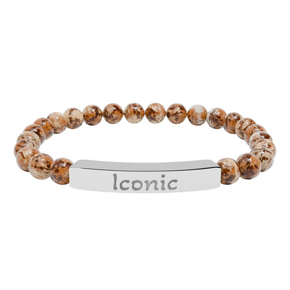 Engraved Stone Bracelet - 'Iconic'
