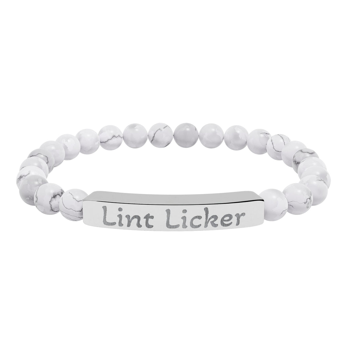 Engraved Stone Bracelet - 'Lint Licker'