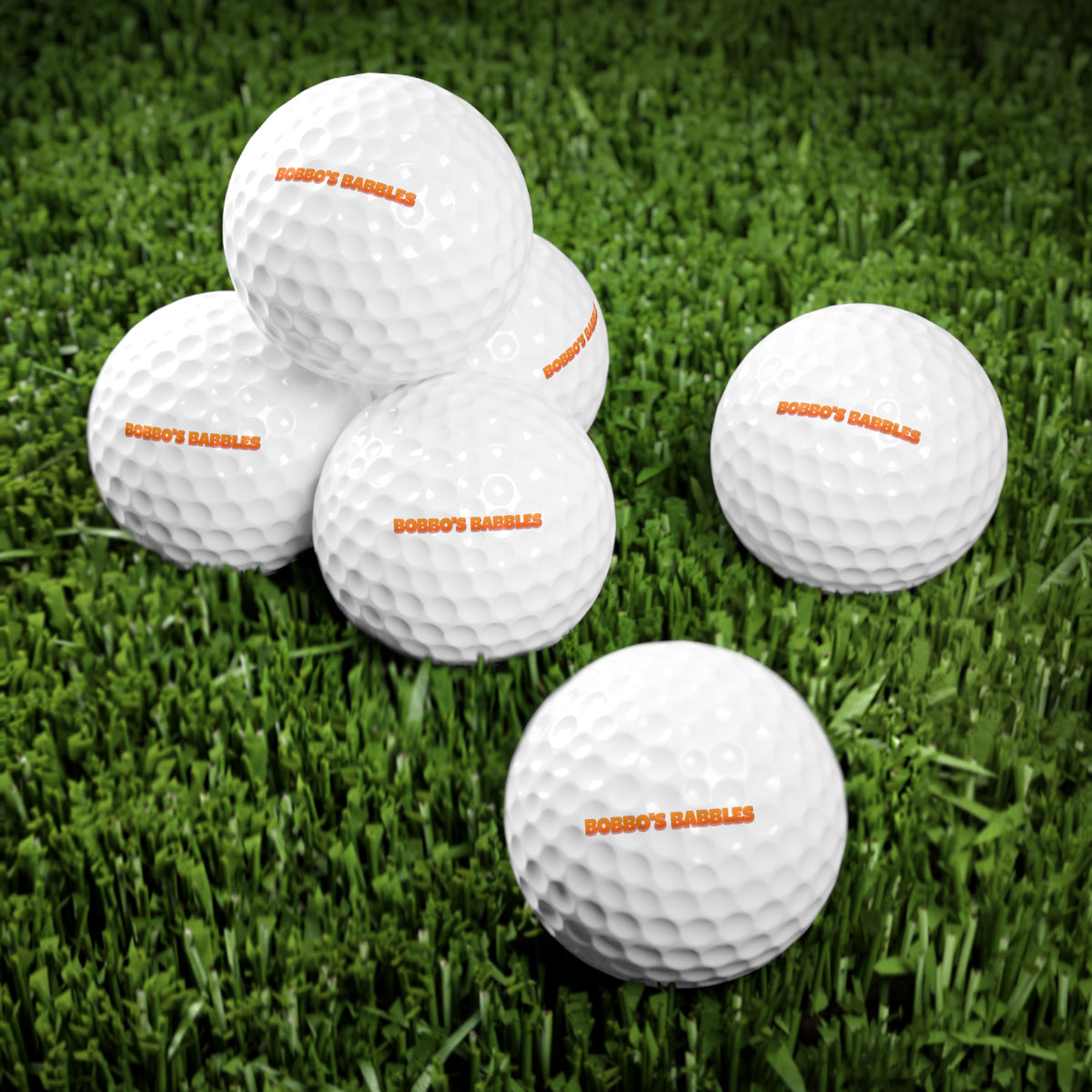 Babbles Logo Golf Balls - 6-pack - Orange