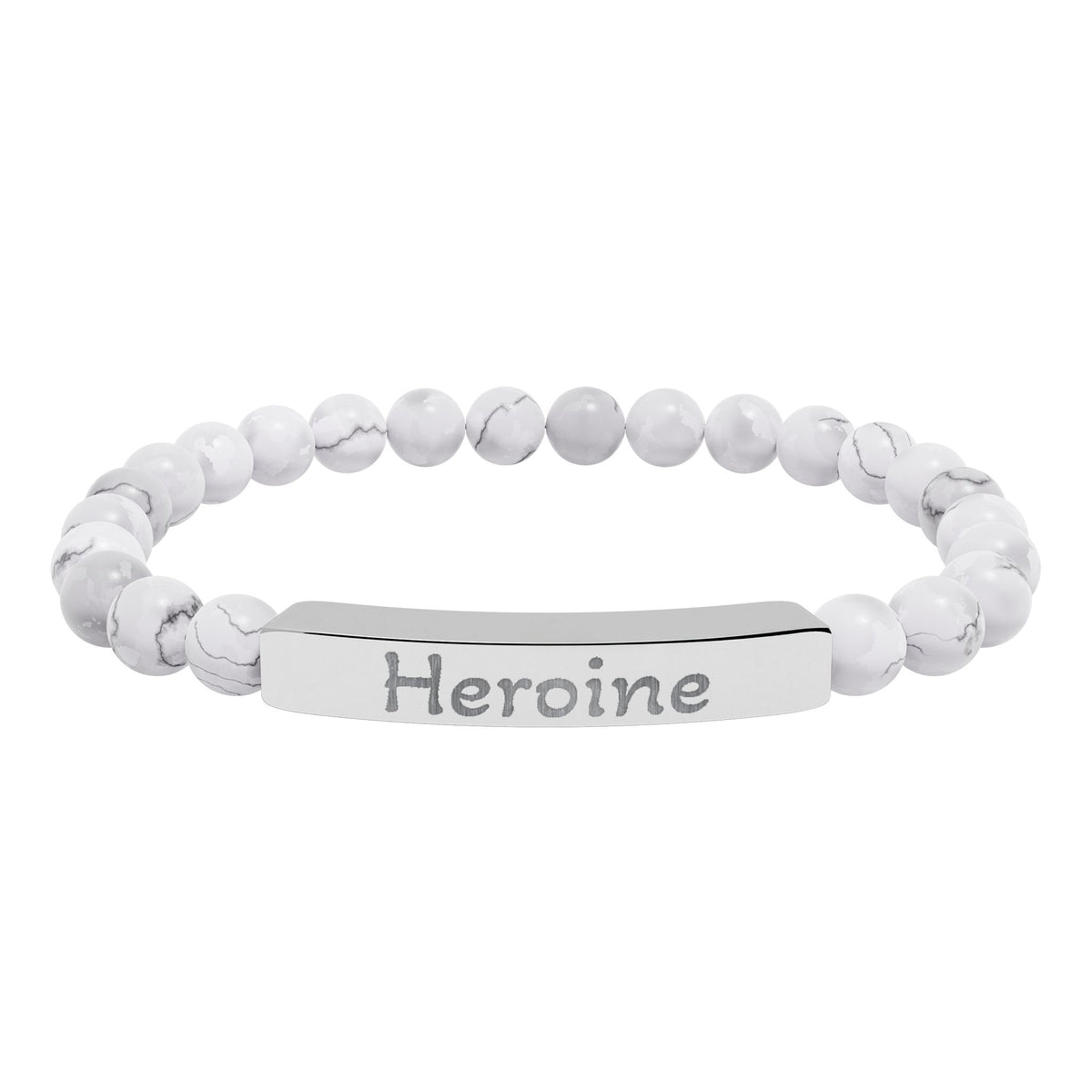Engraved Stone Bracelet - 'Heroine'
