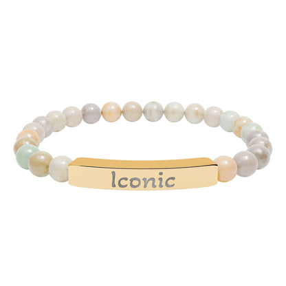 Engraved Stone Bracelet - 'Iconic'