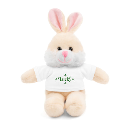 Lucky Tee Plush - Bear, Sheep, Bunny, Jaguar, Panda, or Lion