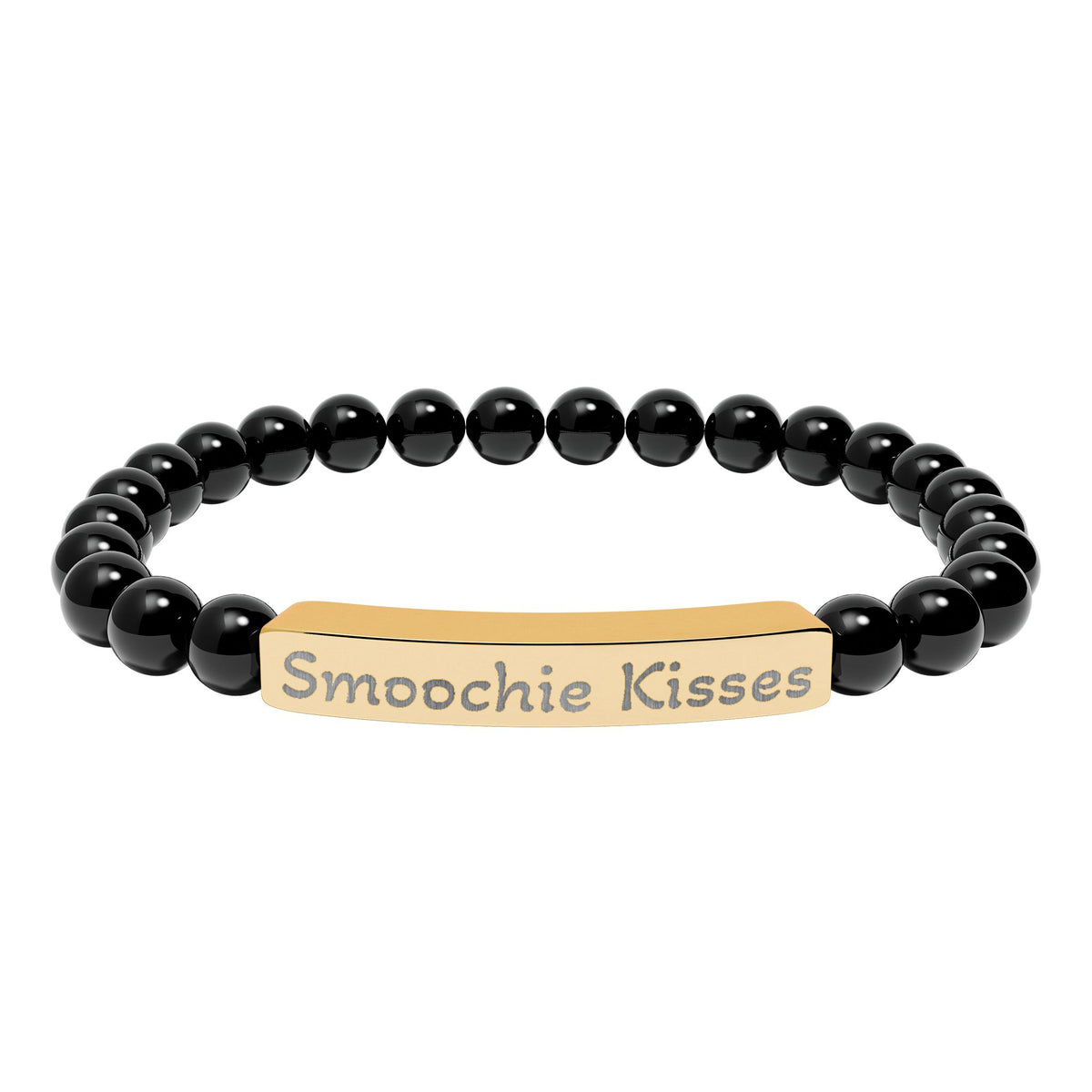 Engraved Stone Bracelet - 'Smoochie Kisses'