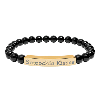 Engraved Stone Bracelet - 'Smoochie Kisses'