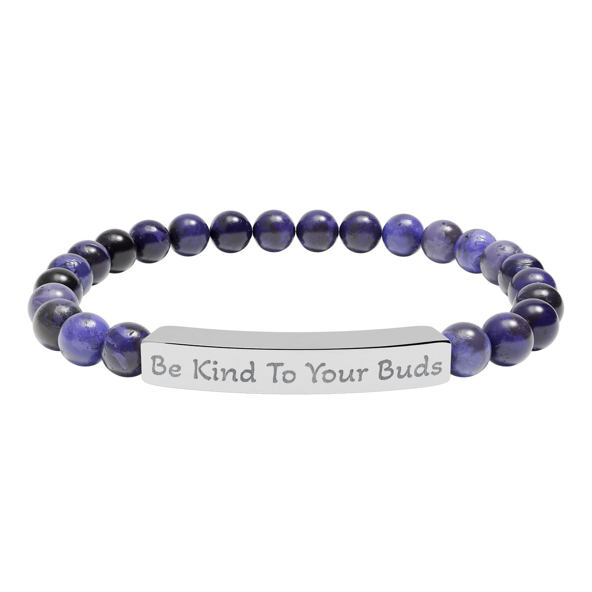 Engraved Stone Bracelet - 'Be Kind To Your Buds'