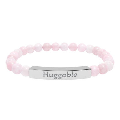 Engraved Stone Bracelet - 'Huggable'